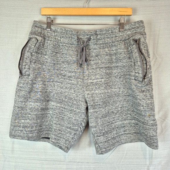 Helmet Lang Sweat Track Shorts Mens XL 35 Gray Heather Pockets HLM8812 Summer - Picture 1 of 16